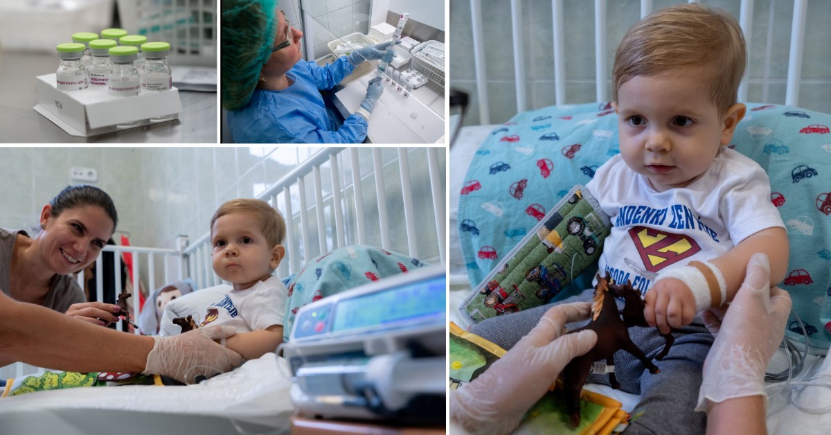 A gerincvelő eredetű izomsorvadásban (SMA) szenvedő másfél éves Zente, végre megkapta az életmentő kezelést!