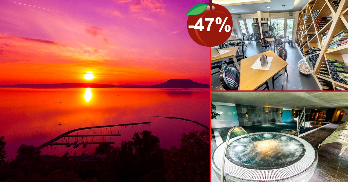 Badacsonyi borkóstolós wellness, most ̶9̶4̶.̶9̶0̶0̶ ̶F̶t̶ helyett 49 900 Ft