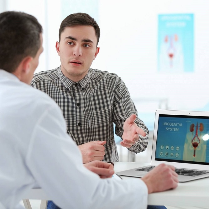 Szakorvosi urológiai szűrés ultrahanggal, és laboratóriumi PSA vizsgálat előleg